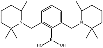 2,6-Bis[(2,2,6,6-tetraMethyl-1-piperidinyl)Methyl]phenylboronic Acid (contains varying aMounts of Anhydride) Structure