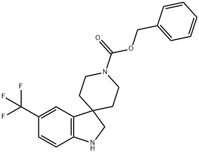 BENZYL 5-(TRIFLUOROMETHYL)SPIRO[INDOLINE-3,4'-PIPERIDINE]-1'-CARBOXYLATE Structure