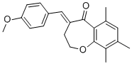 1-Benzoxepin-5(2H)-one, 3,4-dihydro-4-((4-methoxyphenyl)methylene)-6,8 ,9-trimethyl- 구조식 이미지