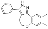 4,5-Dihydro-8,9-dimethyl-3-phenyl-2H-(1)benzoxepino(5,4-c)pyrazole Structure