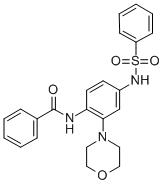 벤자미드,N-[2-(4-모르폴리닐)-4-[(페닐설포닐)아미노]페닐]- 구조식 이미지