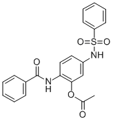 BENZAMIDE, N-[2-(ACETYLOXY)-4-[(PHENYLSULFONYL)AMINO]PHENYL]- Structure