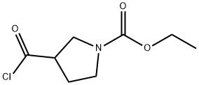 1-Pyrrolidinecarboxylic acid, 3-(chlorocarbonyl)-, ethyl ester (9CI) Structure