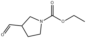 1-Pyrrolidinecarboxylic  acid,  3-formyl-,  ethyl  ester Structure