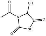 2,4-이미다졸리딘디온,1-아세틸-5-히드록시-(9CI) 구조식 이미지