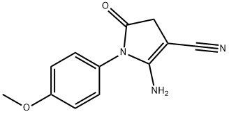 2-AMINO-1-(4-METHOXY-PHENYL)-5-OXO-4,5-DIHYDRO-1H-PYRROLE-3-CARBONITRILE Structure