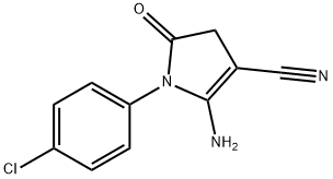 2-AMINO-1-(4-CHLORO-PHENYL)-5-OXO-4,5-DIHYDRO-1H-PYRROLE-3-CARBONITRILE Structure