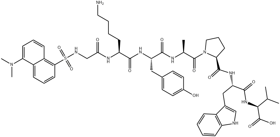 dansyl-glycyl-lysyl-tyrosyl-alanyl-prolyl-tryptophyl-valine Structure