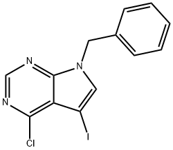 7-Benzyl-4-chloro-5-iodo-7H-pyrrolo[2,3-d]pyriMidine Structure
