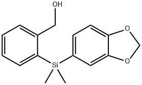 [2-(2H-1,3-Benzodioxol-5-yldimethylsilyl)-phenyl]methanol Structure