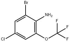 2-Bromo-4-chloro-6-(trifluoromethoxy)benzenamine Structure