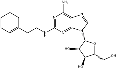 2-((2-(1-cyclohexen-1-yl)ethyl)amino)adenosine Structure