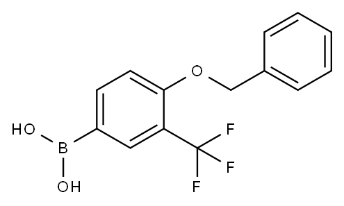 4-Benzyloxy-3-(trifluoroMethyl)phenylboronicacid 구조식 이미지