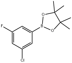 3-Chloro-5-fluoro-(4,4,5,5-tetramethyl-1,3,2-dioxaborolan-2-yl)benzene Structure
