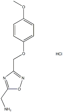 ({3-[(4-Methoxyphenoxy)methyl]-1,2,4-oxadiazol-5-yl}methyl)amine hydrochloride Structure