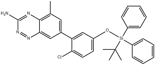 1,2,4-Benzotriazin-3-aMine, 7-[2-chloro-5-[[(1,1-diMethylethyl)diphenylsilyl]oxy]phenyl]-5-Methyl- 구조식 이미지