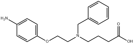부탄산,4-[[2-(4-a미노페녹시)에틸](페닐메틸)a미노]- 구조식 이미지