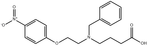 부탄산,4-[[2-(4-니트로페녹시)에틸](페닐메틸)아미노]- 구조식 이미지