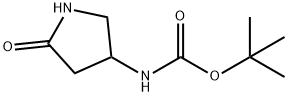 tert-butyl 5-oxopyrrolidin-3-ylcarbamate Structure
