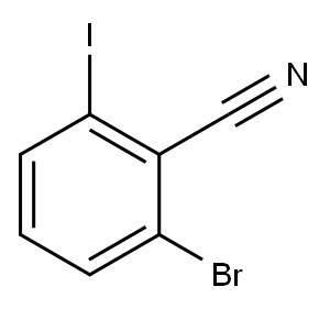2-Bromo-6-iodobenzonitrile 구조식 이미지