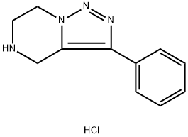 4,5,6,7-Tetrahydro-3-phenyl-[1,2,3]triazolo[1,5-a]pyrazine hydrochloride 구조식 이미지