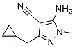 5-aMino-3-(cyclopropylMethyl)-1-Methyl-1H-pyrazole-4-
carbonitrile Structure