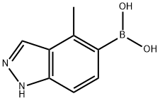 4-메틸-1H-인다졸-5-보론산 구조식 이미지