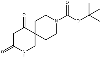 2,9-Diazaspiro[5.5]undecane-9-carboxylic acid, 3,5-dioxo-, 1,1-dimethylethyl ester Structure