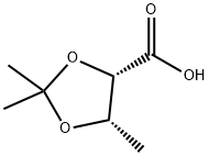 1,3-Dioxolane-4-carboxylicacid,2,2,5-trimethyl-,(4S-cis)-(9CI) 구조식 이미지