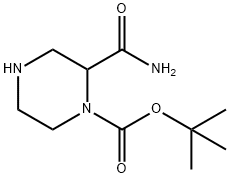 tert-부틸2-카르바모일피페라진-1-카르복실레이트 구조식 이미지