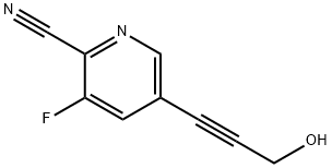 3-Fluoro-5-(3-hydroxyprop-1-yn-1-yl)-picolinonitrile Structure