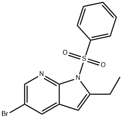 5-Bromo-2-ethyl-1-(phenylsulfonyl)-1H-pyrrolo[2,3-b]pyridine Structure