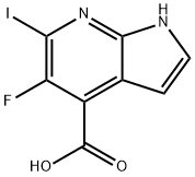 5-Fluoro-6-iodo-1H-pyrrolo[2,3-b]pyridine-4-carboxylic acid 구조식 이미지