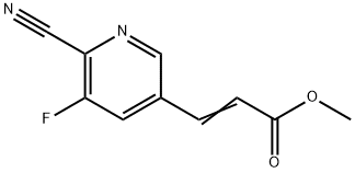 (E)-Methyl 3-(6-cyano-5-fluoropyridin-3-yl)-acrylate 구조식 이미지