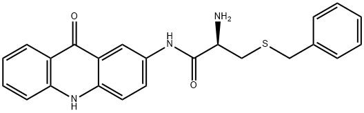 N-(S-BENZYL-L-CYSTEINYL)-2-AMINOACRIDONE Structure