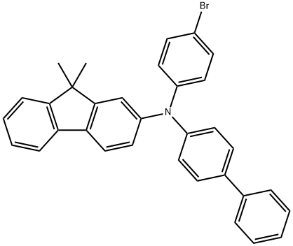N-[1,1'-biphenyl]-4-yl-N-(4-broMophenyl)-9,9-diMethyl-9H-Fluoren-2-aMine Structure