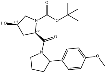 (2S,4S)-tert-butyl 4-hydroxy-2-(2-(4-methoxyphenyl)pyrrolidine-1-carbonyl)pyrrolidine-1-carboxylate Structure