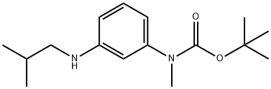 tert-Butyl 3-(isobutylamino)phenyl(methyl)carbamate Structure
