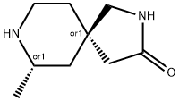 트랜스-7-메틸-2,8-디아자스피로[4.5]데칸-3-온 구조식 이미지