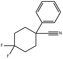 Cyclohexanecarbonitrile, 4,4-difluoro-1-phenyl- Structure