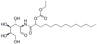 2-((2-ethoxycarbonyloxy)tetradecanoylamino)-2-deoxyglucose Structure