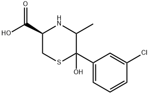 (3R,5RS,6RS)-6-(3-Chlorophenyl)-6-hydroxy-5-Methyl-3-thioMorpholineCarboxylicAcid(부프로피온불순물) 구조식 이미지