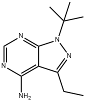 4-Amino-1-tert-butyl-3-(3-ethyl)pyrazolo[3,4-d]pyrimidine Structure