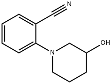 rac-1-[2-(시아노)페닐]-3-피페리디놀 구조식 이미지