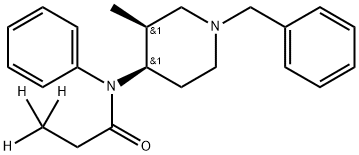 rac-시스-1-벤질-2-메틸-4-(N-프로판아닐리도)피페리딘-d3 구조식 이미지