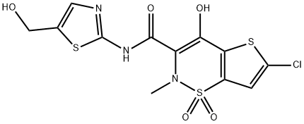 N-Des(2-pyridinyl)-N-(5-hydroxymethyl-2-thiazolyl) Lornoxicam Structure