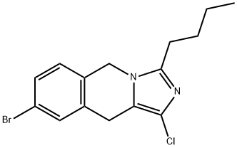 8-Bromo-3-butyl-1-chloro-5,10-dihydro-imidazo[1,5-b]isoquinoline 구조식 이미지