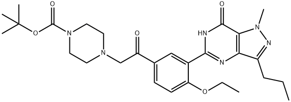 N-Boc-N-desethyl Acetildenafil Structure