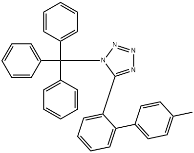 5-(4'-Methylbiphenyl-2-yl)-1-trityl-1H-tetrazole 구조식 이미지
