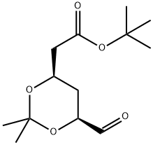 tert-Butyl (4R-cis)-6-formaldehydel-2,2-dimethyl-1,3-dioxane-4-acetate 구조식 이미지